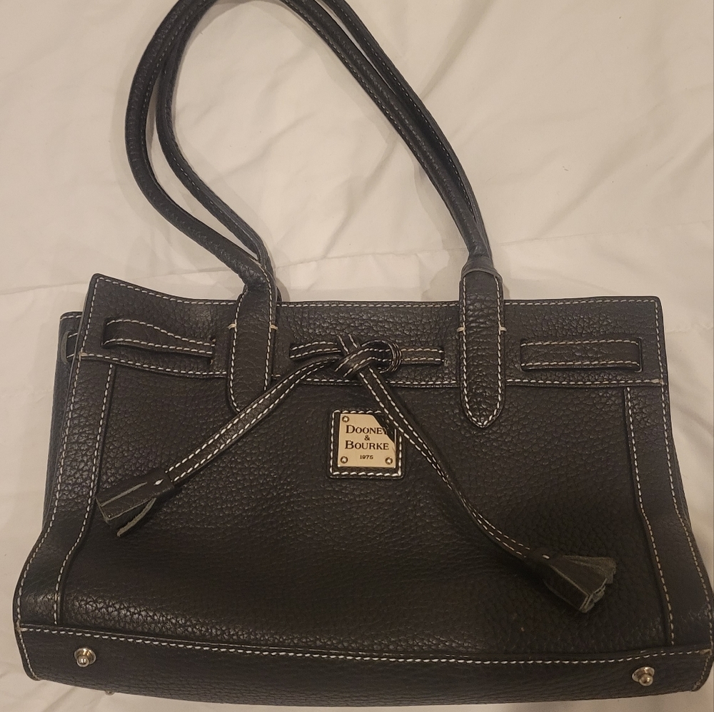 Dooney & Bourke Black All Weather Leather shoulder purse